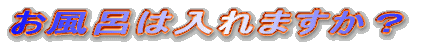 お風呂は入れますか?