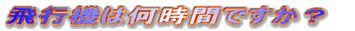 飛行機は何時間ですか?